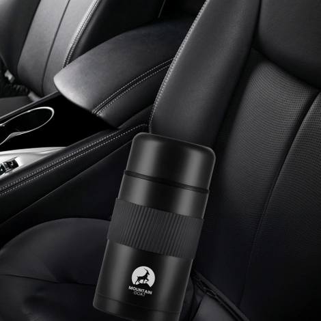 Termos obiadowy ze stali nierdzewnej 1 litr czarny