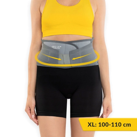 Pas ortopedyczny na kręgosłup lędźwiowy XL szary