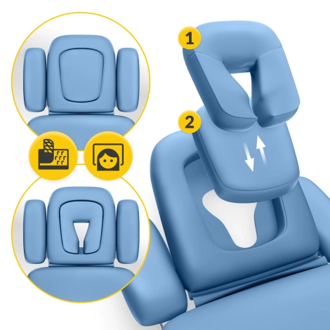 Stół do masażu i rehabilitacji elektryczny ERGO niebieski