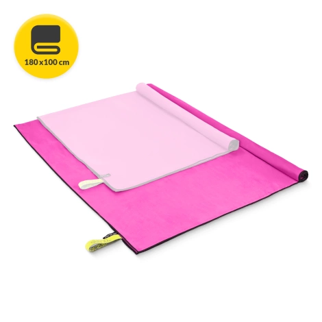 Ręcznik szybkoschnący z mikrofibry 180 x 100 cm różowy