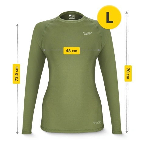 Bielizna termiczna unisex - zielony komplet koszulka + spodnie rozmiar L