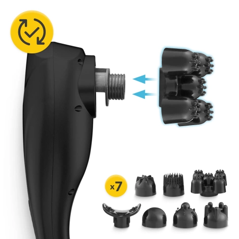 Ręczny masażer wibracyjny do ciała czarny