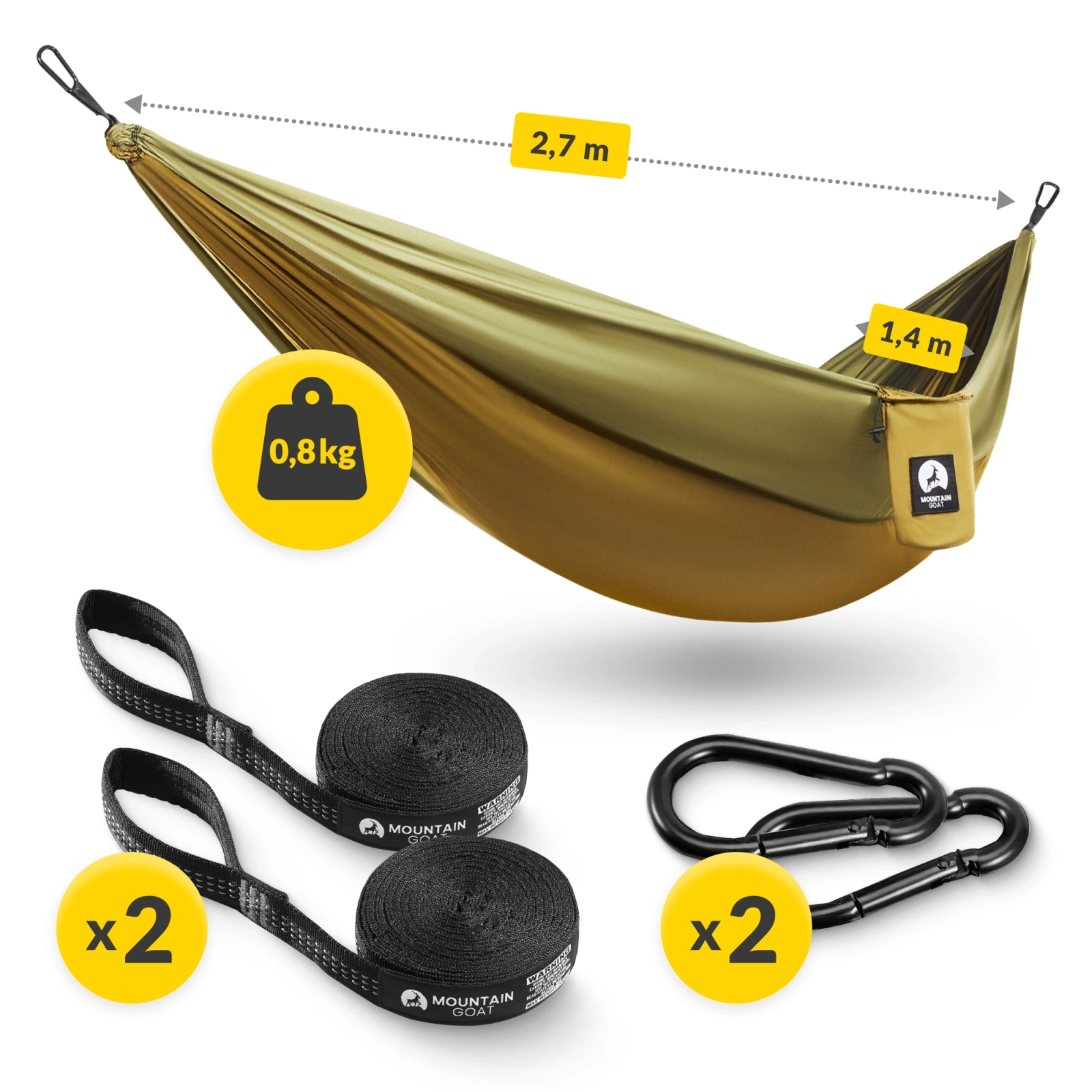 Hamak turystyczny jednoosobowy Mountain Goat