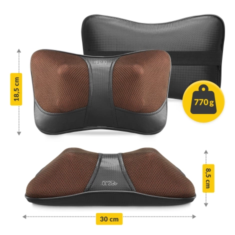 Poduszka masująca SHIATSU ULTRA+ brązowa