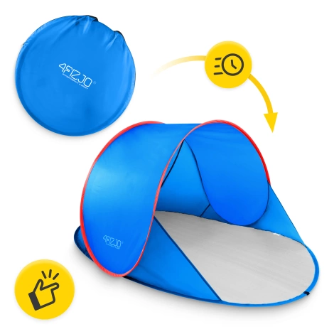 Namiot plażowy samorozkładający niebiesko-czerwony