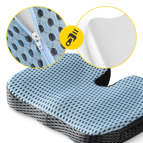 Poduszka ortopedyczna do siedzenia niebieska