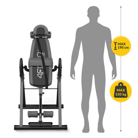 Ławka grawitacyjna inwersyjna szara