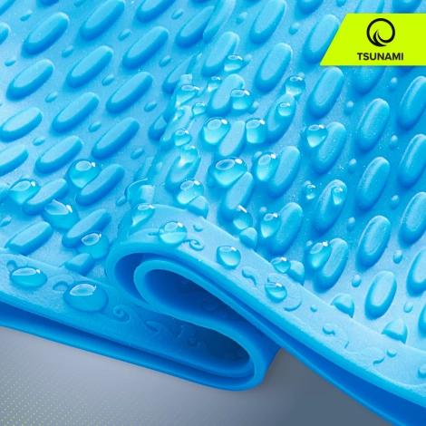 Czepek na basen damski TSUNAMI TEXTURE niebieski