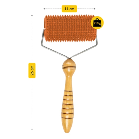 Wałek wieloigłowy do masażu Lyapko 5,0 bez niklu pomarańczowy