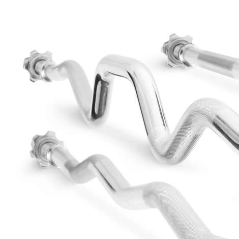 Zestaw 3 gryfów 120 cm - prosty, lekko i mocno łamany