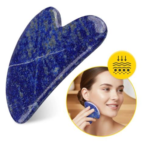 Klasyczny kamień Gua Sha z naturalnego lazurytu