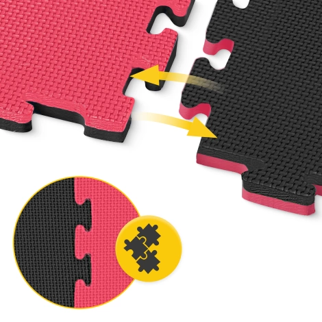 Mata ochronna piankowa PUZZLE na podłogę 100 x 100 cm czerwona