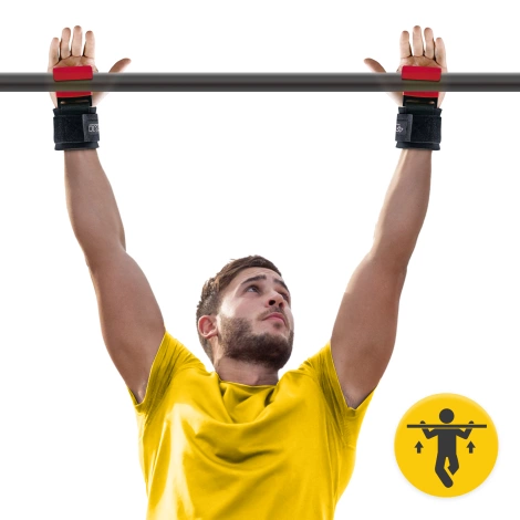 Haki treningowe uchwyty do podciągania czerwone