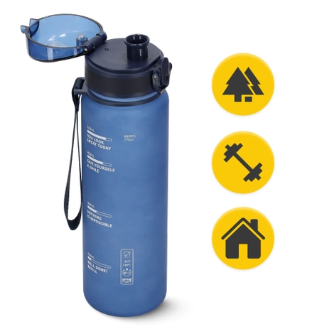 Butelka sportowa na wodę 650 ml niebieska
