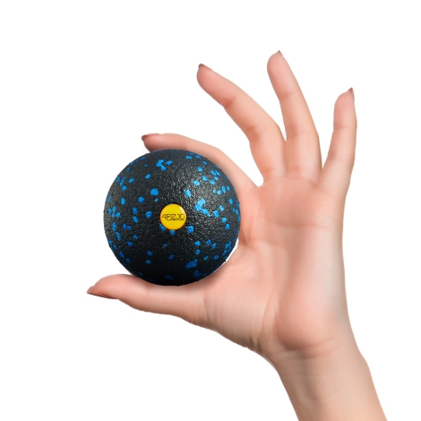 Wałek i piłki do rollowania i masażu EPP zestaw 6 szt. niebieski