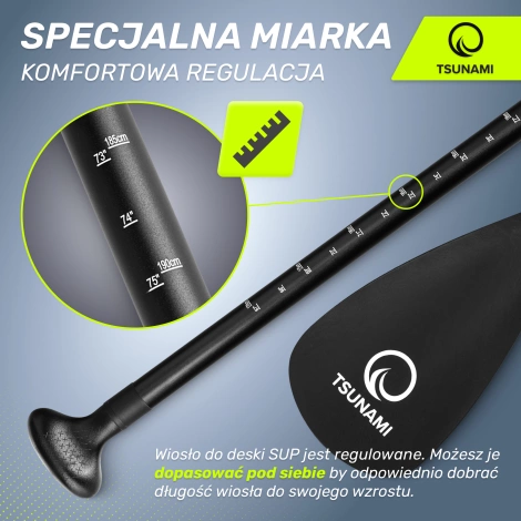 Wiosło składane regulowane 2w1 TSUNAMI