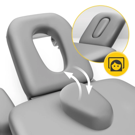 Stół do masażu i rehabilitacji elektryczny PURE+ szary