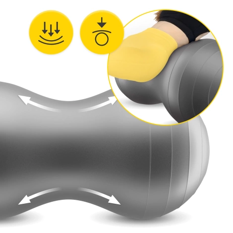 Piłka gimnastyczna PEANUT AIR BALL szara