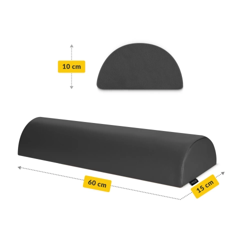 Półwałek kształtka do rehabilitacji i masażu czarna