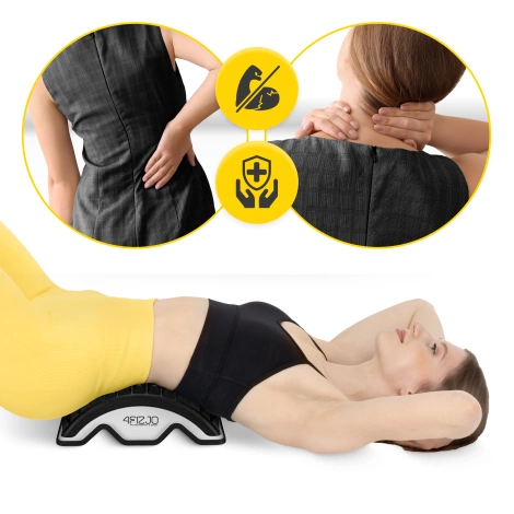 Przyrząd do rozciągania pleców czarno-szary