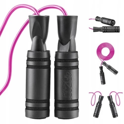 Skakanka z antypoślizgowymi uchwytami BASIC  różowa