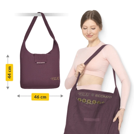 ECO Mata do akupresury z łuskami gryki i kokosem fioletowa