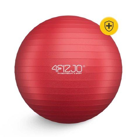 Piłka gimnastyczna dmuchana 65 cm czerwona
