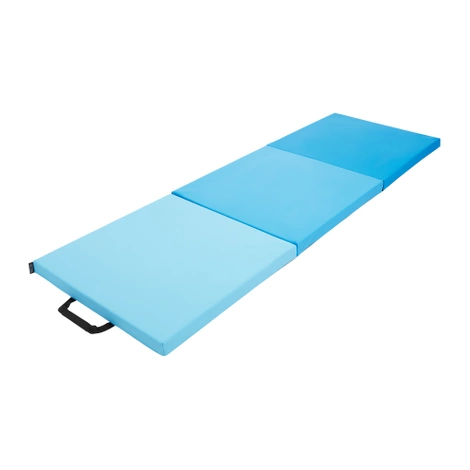 Materac gimnastyczny do ćwiczeń składany niebieski
