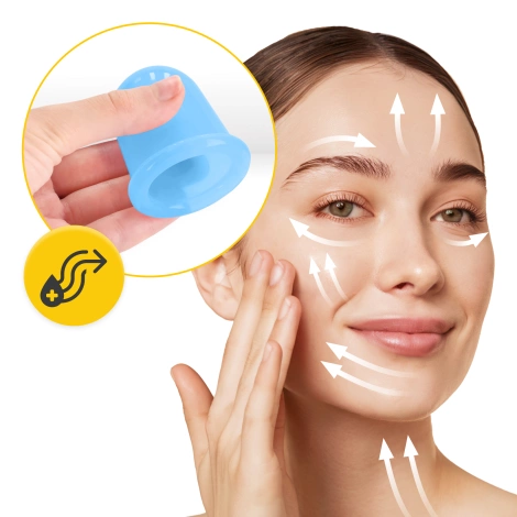 Silikonowe bańki chińskie 5 szt. FACE+ niebieskie