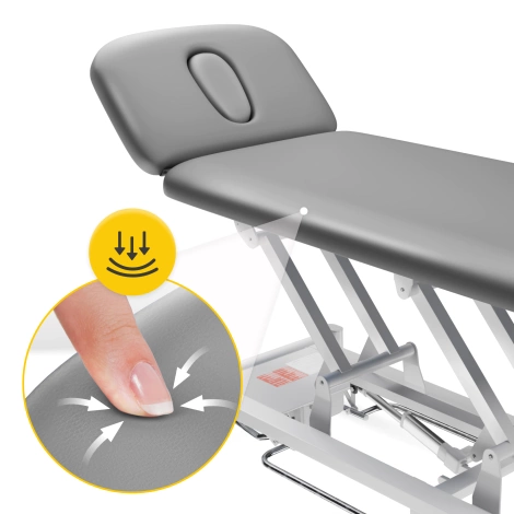 Stół do masażu i rehabilitacji elektryczny PURE szary