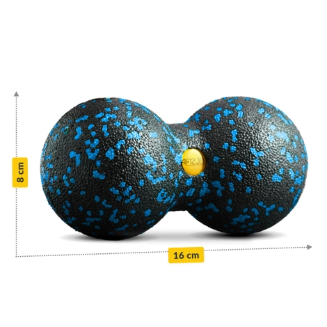Podwójna piłka do masażu EPP 8 cm niebieska