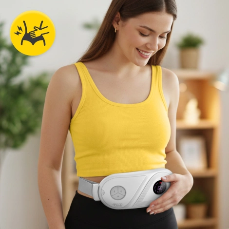 Pas menstruacyjny rozgrzewający na bóle miesiączkowe - biały