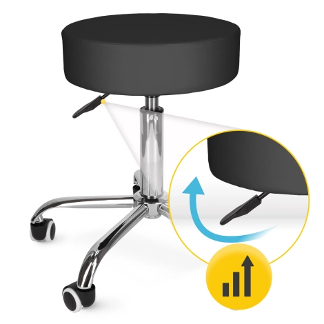 Taboret obrotowy do masażu PURE czarny