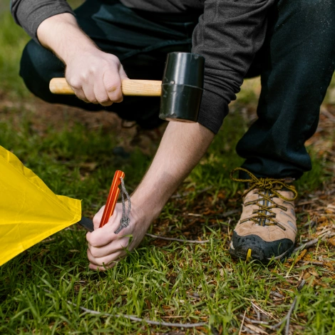 Zestaw aluminiowych śledzi do namiotu 15 cm 10 szt. - trójkątne