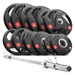 Zestaw olimpijski - obciążenie 107,5 kg + sztanga
