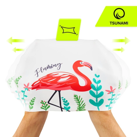 Czepek na basen damski TSUNAMI FLAMINGO