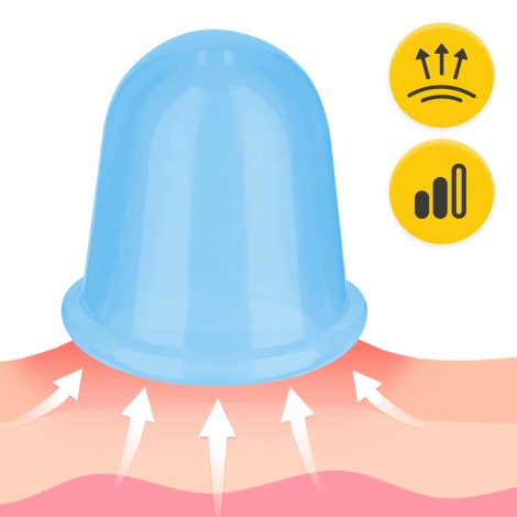 Silikonowe bańki chińskie 5 szt. FACE+ niebieskie
