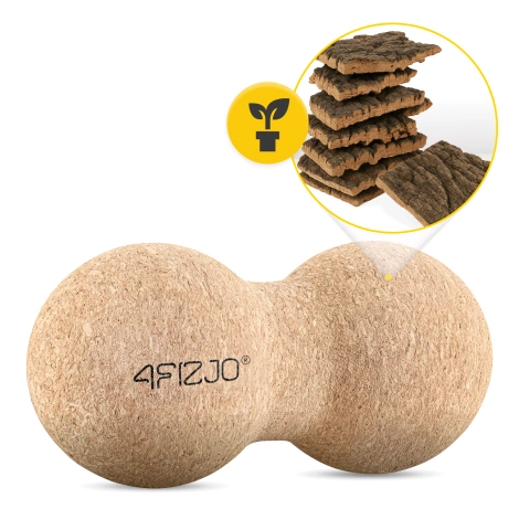Podwójna piłka do masażu korkowa 13,5 cm