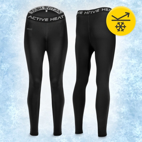 Bielizna termiczna unisex - czarny komplet koszulka + spodnie rozmiar L