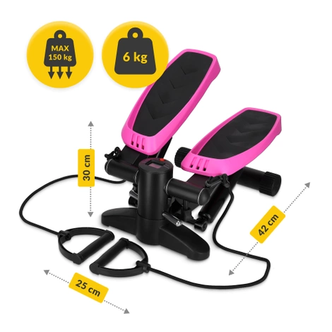 Stepper z ekspanderami różowy