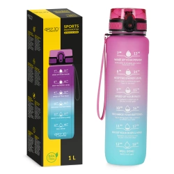 Butelka motywacyjna na wodę 1 L różowa