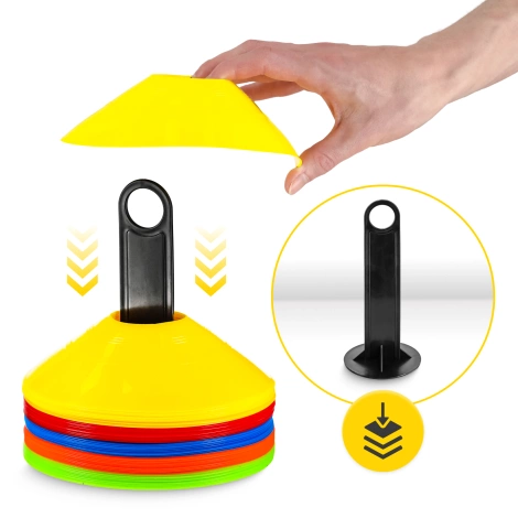 Pachołki treningowe elastyczne 50 szt.