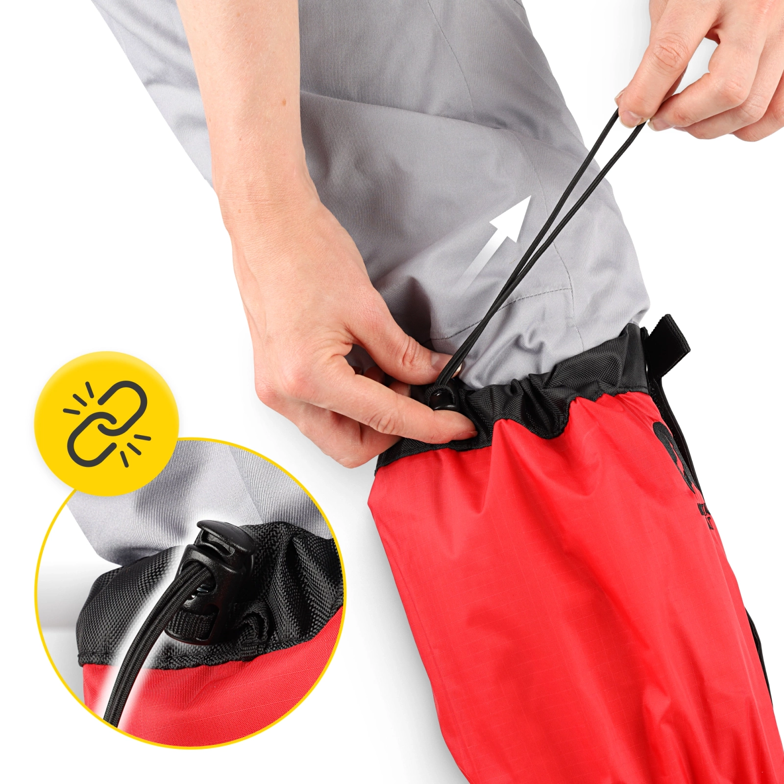 Stuptuty ochraniacze wodoodporne na buty czerwone