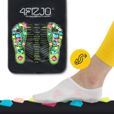 Mata do masażu stóp z kamykami 140 x 35 cm