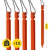 Zestaw aluminiowych śledzi do namiotu 15 cm 10 szt. - trójkątne