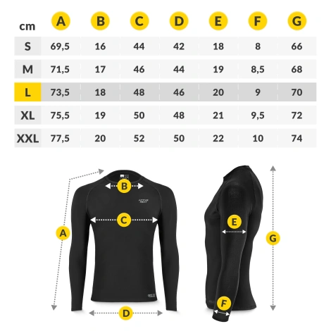 Zestaw odzieży termicznej unisex - czarny komplet 5w1 rozmiar L