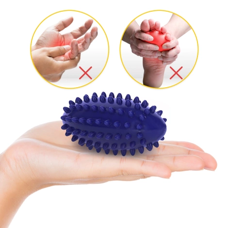 Piłka fasolka sensoryczna do masażu niebieska