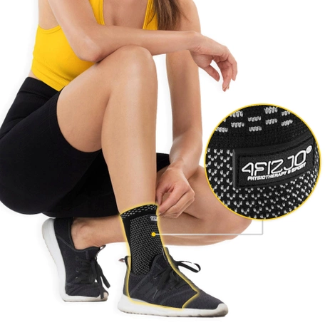 Elastyczna opaska stawu skokowego L szara