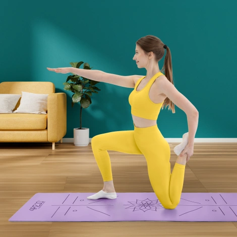 Mata do jogi i ćwiczeń antypoślizgowa 4 mm fioletowa