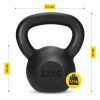 Kettlebell odważnik żeliwny 12 kg
